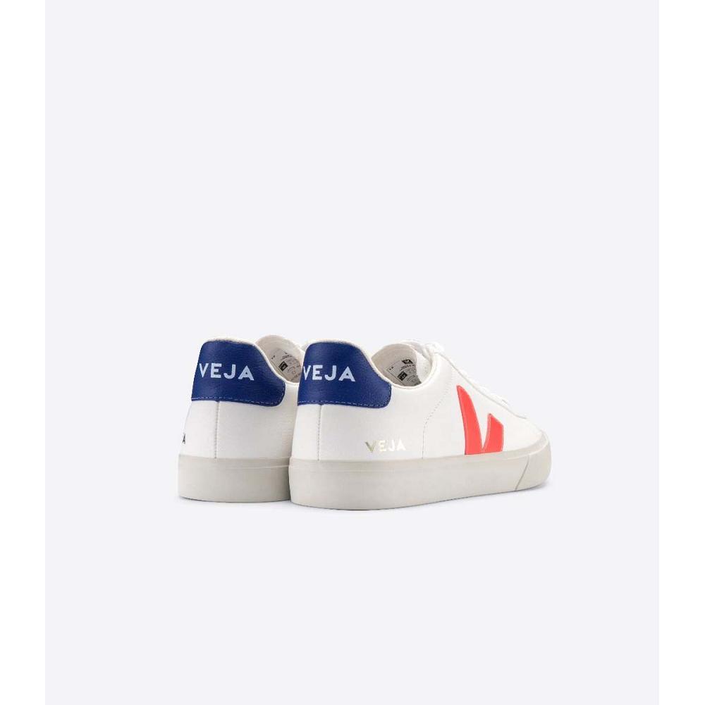 Veja CAMPO CHROMEFREE Men's Low Tops Sneakers White/Orange | NZ 202LIS